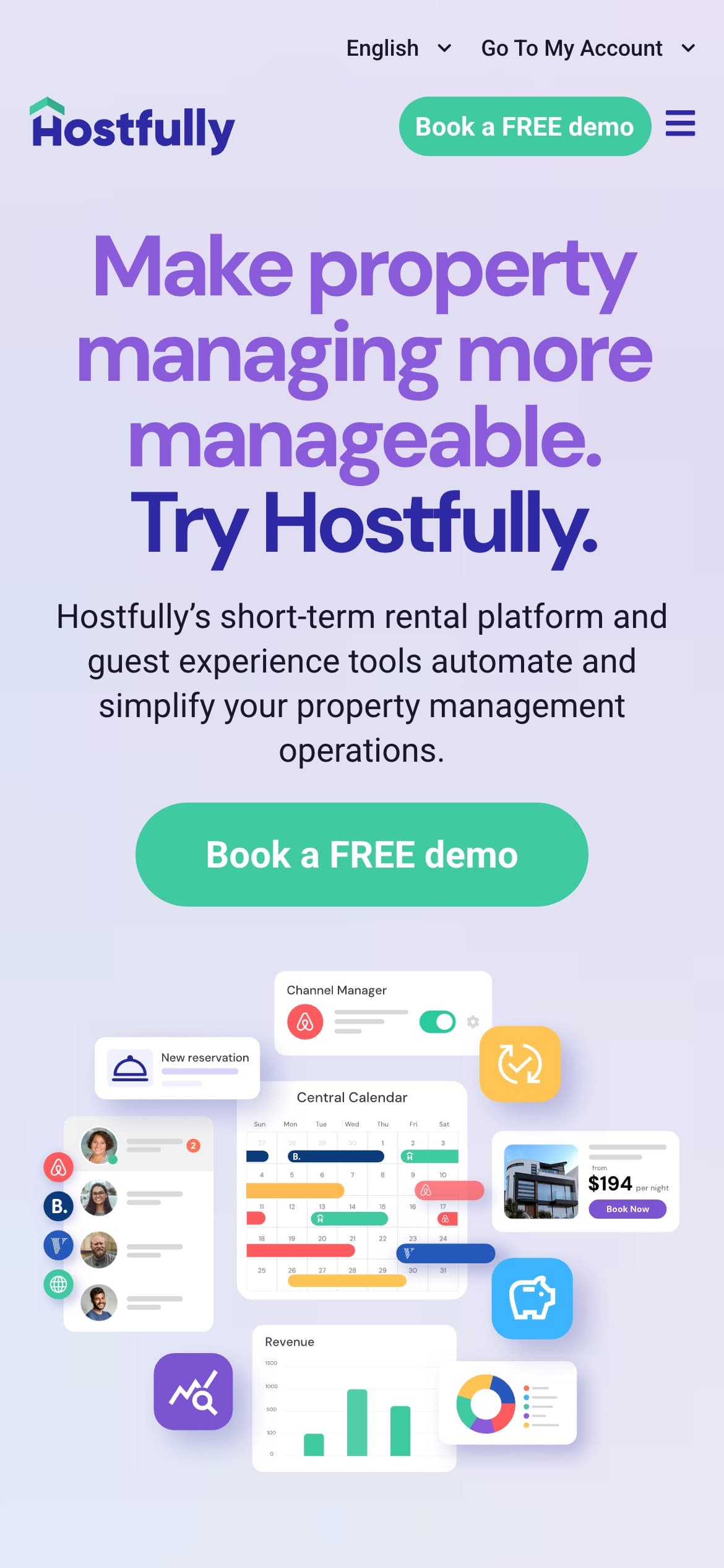 The old homepage on a phone